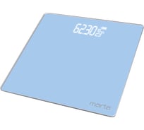 Напольные весы MARTA MT-SC3600 голубой аквамарин, LED дисплей, встроенный термометр 38961