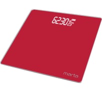 Напольные весы MARTA MT-SC3600 красный рубин, LED дисплей, встроенный термометр 39006
