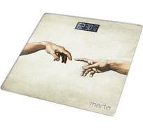 Напольные весы MARTA MT-1676 Сотворение Адама, сенсор, встроенный термометр 42124