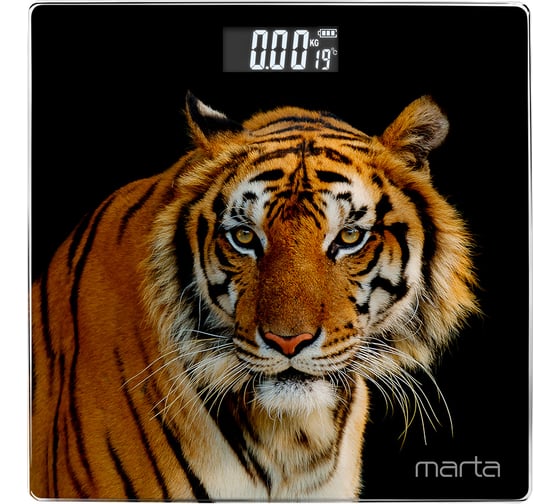 Напольные весы MARTA MT-1678 тигр, сенсор, встроенный термометр 41914