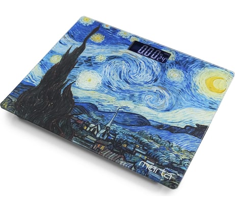 Напольные весы MARTA MT-SC1690 Звездная ночь, сенсор, встроенный термометр 38272