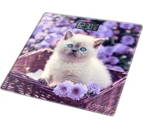 Напольные весы MARTA MT-1608 белый котенок, сенсор, встроенный термометр 38493