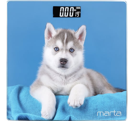 Напольные весы MARTA MT-1608 хаски, сенсор, встроенный термометр 38492