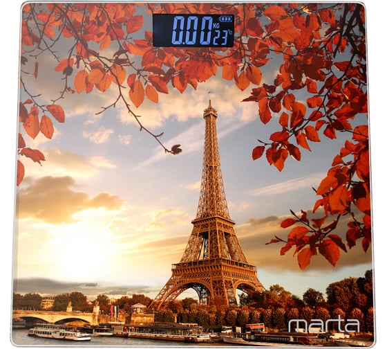 Напольные весы MARTA MT-1609 Париж, сенсор, встроенный термометр 37243