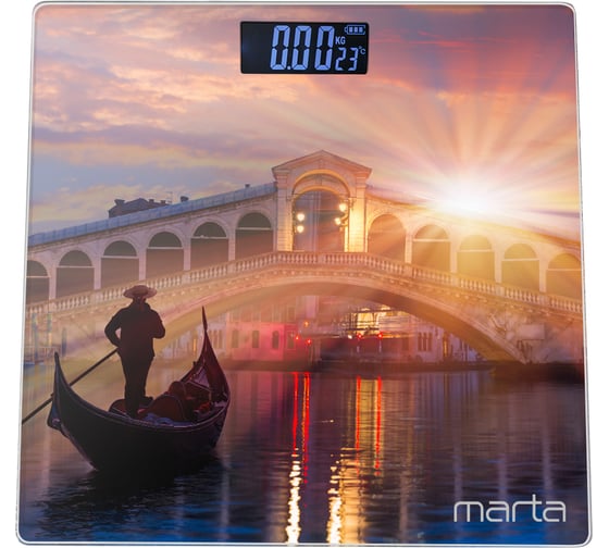 Напольные весы MARTA MT-1609 Венеция, сенсор, встроенный термометр 37247