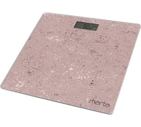 Напольные весы MARTA MT-1610 светлый коралл, сенсор, встроенный термометр 41289