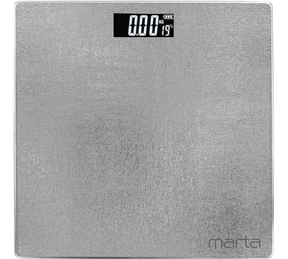 Напольные весы MARTA MT-1610 серый жемчуг, сенсор, встроенный термометр 41286