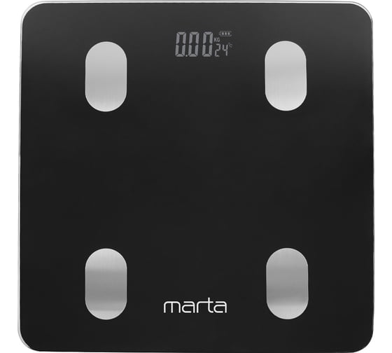 Напольные диагностические весы MARTA MT-1606 черный жемчуг, LED, умные с Bluetooth 40909