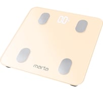 Напольные диагностические весы MARTA MT-1606 золотистый опал, LED, умные с Bluetooth 36779