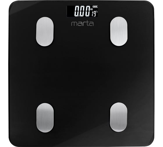 Напольные диагностические весы MARTA MT-1607 черный жемчуг, LCD, умные с Bluetooth 41418