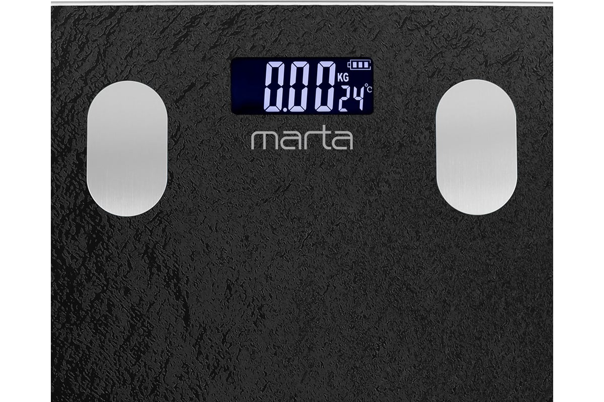 Напольные диагностические весы MARTA MT-1682 обсидиан, LCD, умные с  Bluetooth 42507