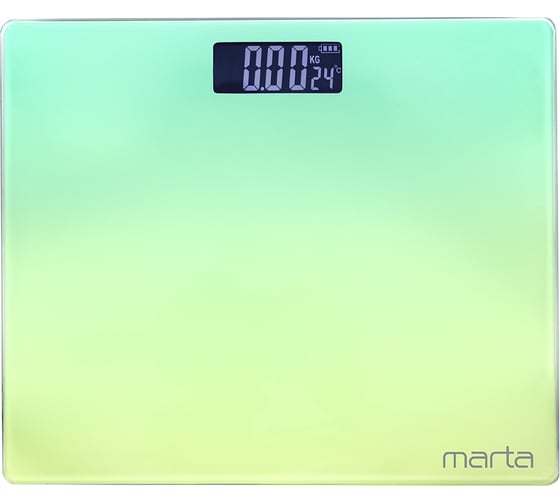 Напольные диагностические весы MARTA MT-SC1691 желто-зеленый, LCD, умные с Bluetooth 38303