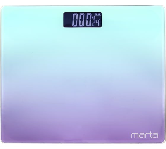 Напольные диагностические весы MARTA MT-SC1691 фиолетово-бирюзовый, LCD, умные с Bluetooth 38302