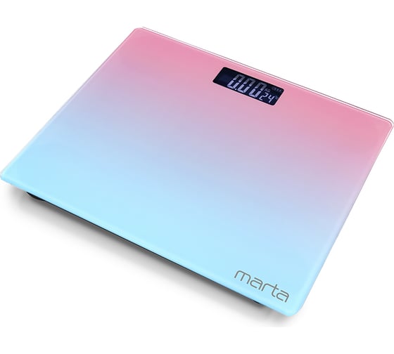 Напольные диагностические весы MARTA MT-SC1691 розово-голубой, LCD, умные с Bluetooth 38299