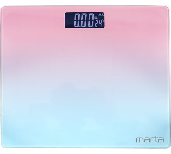 Напольные диагностические весы MARTA MT-SC1691 розово-голубой, LCD, умные с Bluetooth 38299
