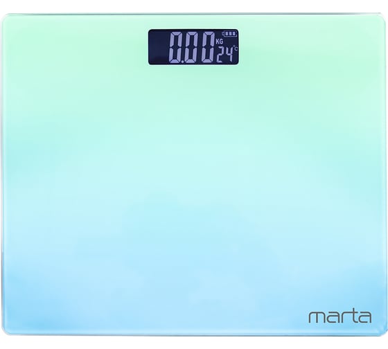 Напольные диагностические весы MARTA MT-SC1691 бирюзово-голубой, LCD, умные с Bluetooth 38301