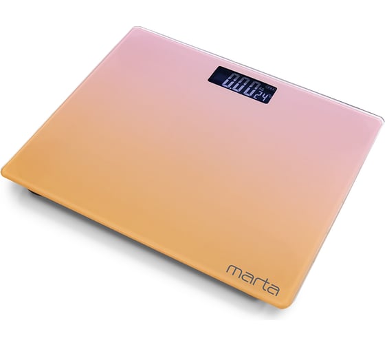 Напольные диагностические весы MARTA MT-SC1691 оранжево-розовый, LCD, умные с Bluetooth 38298