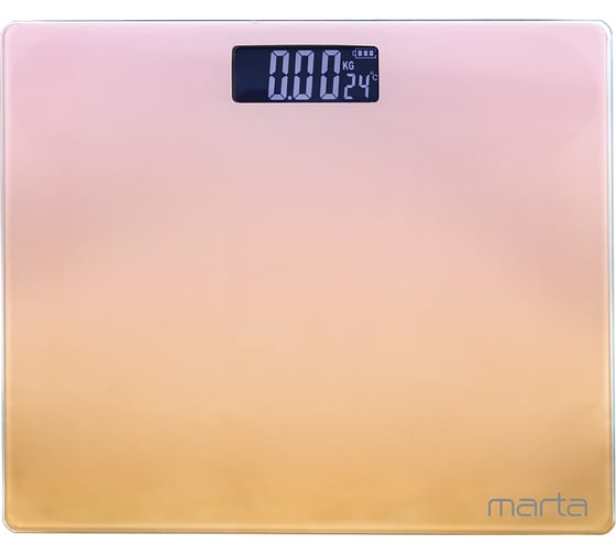 Напольные диагностические весы MARTA MT-SC1691 оранжево-розовый, LCD, умные с Bluetooth 38298