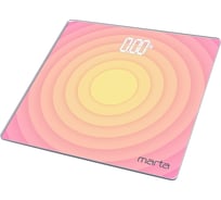 Напольные диагностические весы MARTA MT-SC3603 желто-розовый, LED дисплей, умные с Bluetooth 39204