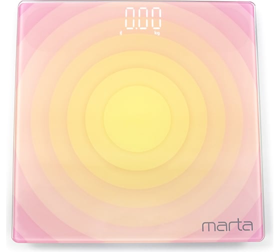 Напольные диагностические весы MARTA MT-SC3603 желто-розовый, LED дисплей, умные с Bluetooth 39204
