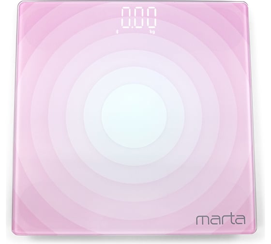 Напольные диагностические весы MARTA MT-SC3603 розовый, LED дисплей, умные с Bluetooth 39206