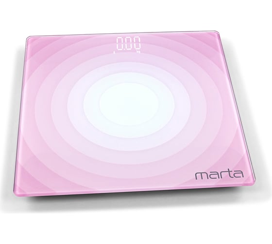 Напольные диагностические весы MARTA MT-SC3603 розовый, LED дисплей, умные с Bluetooth 39206