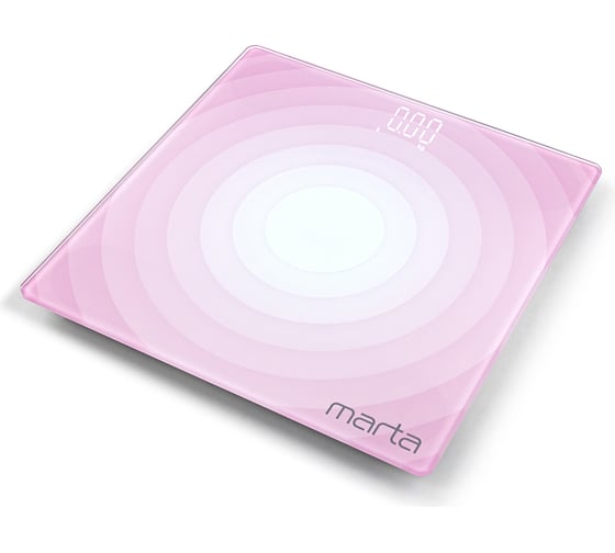 Напольные диагностические весы MARTA MT-SC3603 розовый, LED дисплей, умные с Bluetooth 39206