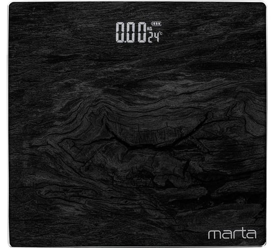 Напольные диагностические весы MARTA MT-SC3604 черное дерево, LED дисплей, умные с Bluetooth 39028