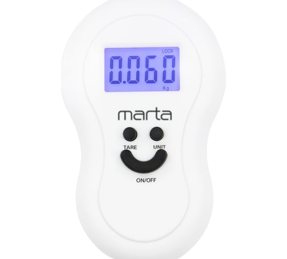 Весы безмен MARTA MT-1638 белый жемчуг, электронные 37128