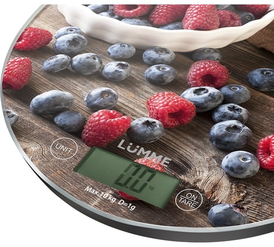 Кухонные весы LUMME LU-1341 ягодный микс, сенсор, встроенный термометр 36055