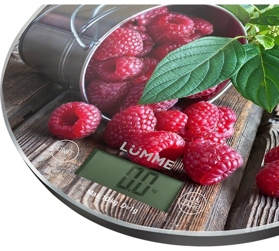 Кухонные весы LUMME LU-1341 (temp} спелая малина, сенсор, встроенный термометр 37067