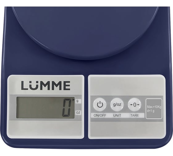 Кухонные весы LUMME LU-1348 голубой аквамарин, сенсор 42529