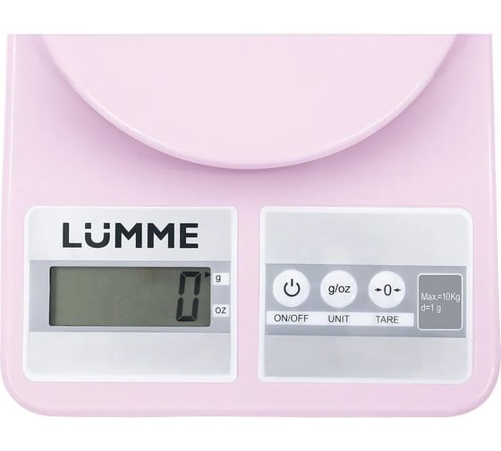 Кухонные весы LUMME LU-1348 розовый опал, сенсор 42528