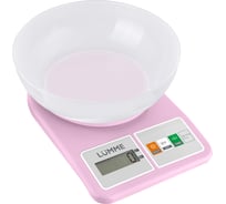 Кухонные весы LUMME LU-SC1360 розовый кварц 40914