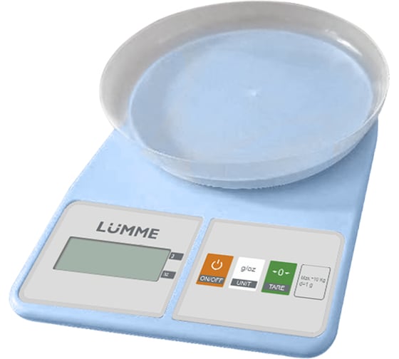 Кухонные весы LUMME LU-SC1361 голубой аквамарин 41422 1