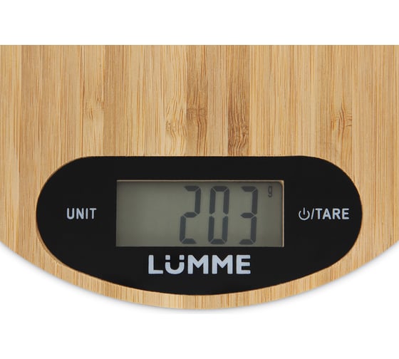 Кухонные весы LUMME LU-1347 черный бамбук, сенсор 40921