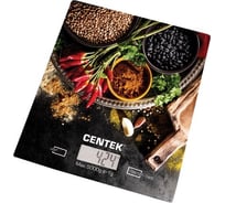 Кухонные весы Centek Специи электронные, стеклянные, LCD, 190х200 мм, max 5кг, шаг 1г CT-2462