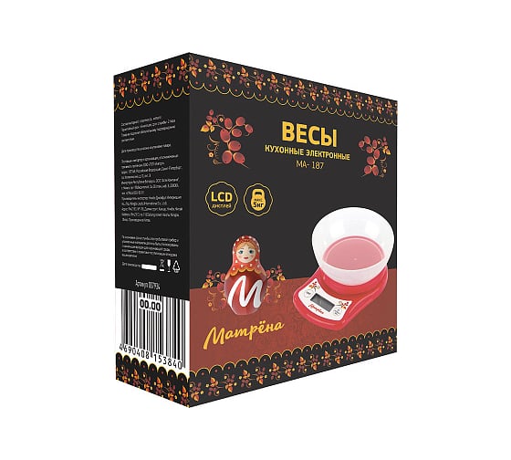 Кухонные электронные весы Матрёна МА-187, 5 кг 007935