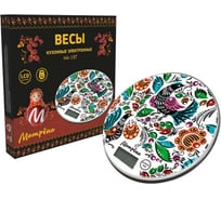 Кухонные электронные весы Матрёна МА-197 7 кг городецкая роспись 008115