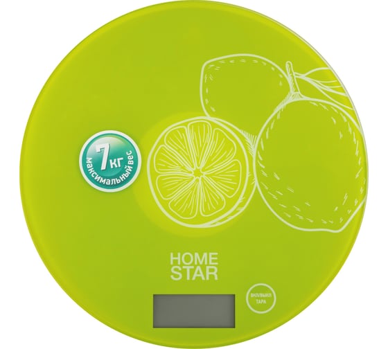 Кухонные электронные весы Homestar HS-3007S, 7 кг, лайм 00 3043