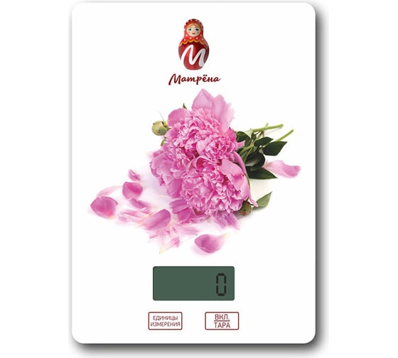 Кухонные электронные весы Матрёна МА-037 Пионы 007158