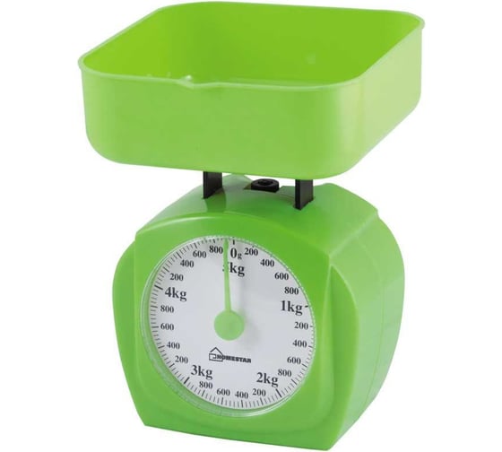 Кухонные механические весы HomeStar HS-3005М, 5 кг, цвет зеленый 004905 1