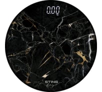 Напольные весы STINGRAY ST-SC5004A черный мрамор сенсор LED дисплей, встроенный термометр 42628