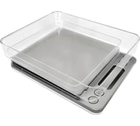 Кухонные весы STINGRAY ST-SC5102A белый жемчуг, со встроенным термометром 41601