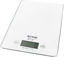 Кухонные весы STINGRAY ST-SC5106A белый жемчуг, со встроенным термометром 41570