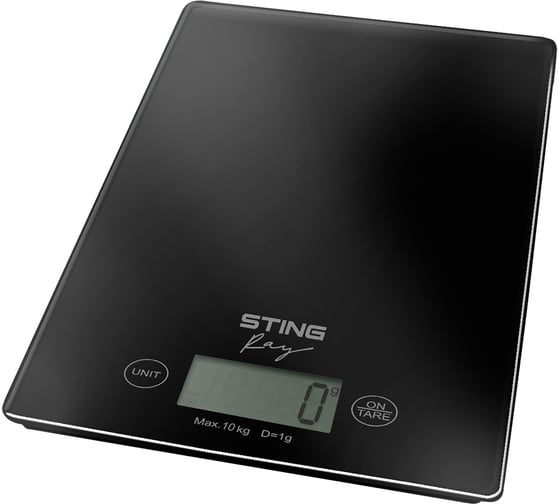 Кухонные весы STINGRAY ST-SC5106A черный жемчуг, со встроенным термометром 41348