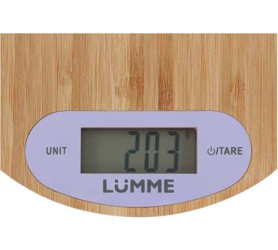 Весы кухонные LUMME LU-1347 лиловый бамбук, сенсор 40924