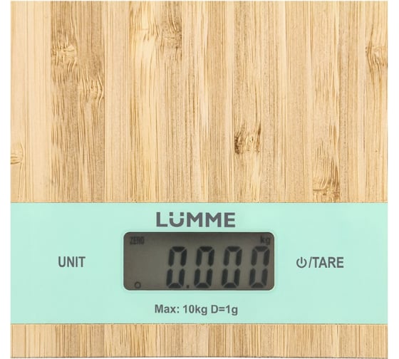Весы кухонные LUMME LU-1346 ментол бамбук, сенсор 40918
