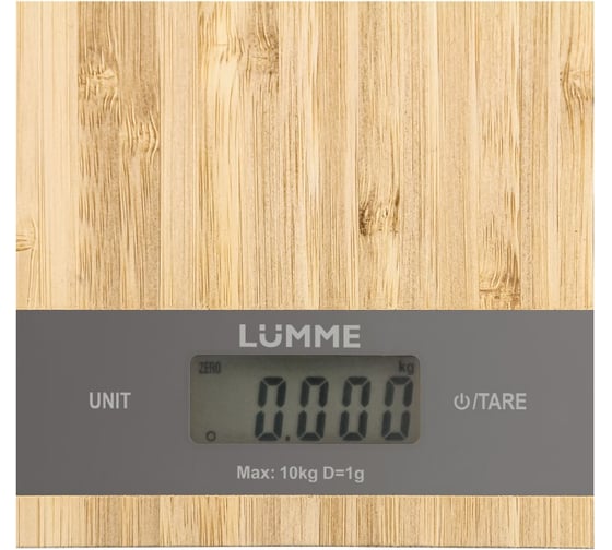 Весы кухонные LUMME LU-1346 серый бамбук, сенсор 40917