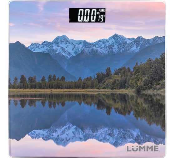 Весы напольные LUMME LU-1328 горный пейзаж, сенсор, встроенный термометр 41427